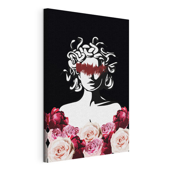 Cuadros Una mujer con el pelo de Medusa y flores (SKU: s38567) Cuadros Cuadros Una mujer con el pelo de Medusa y flores (SKU: s38567)