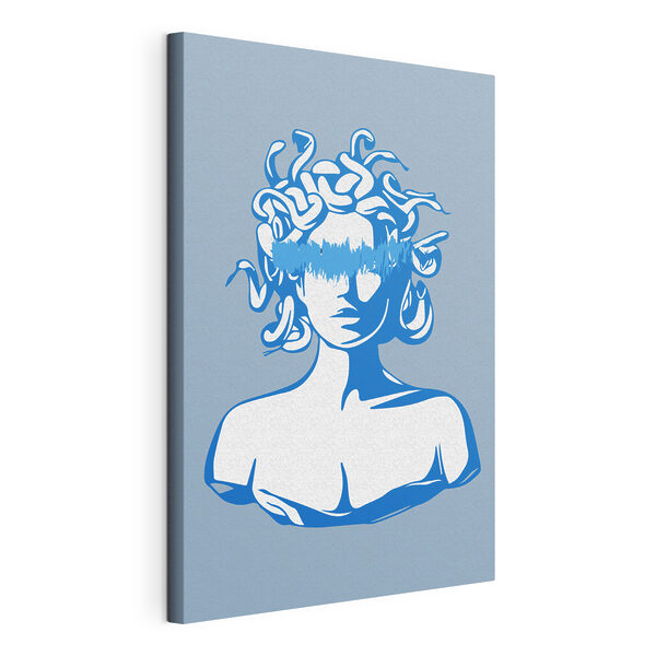 A drawing of a head of a woman with medusa's hair A drawing of a head of a woman with medusa's hair