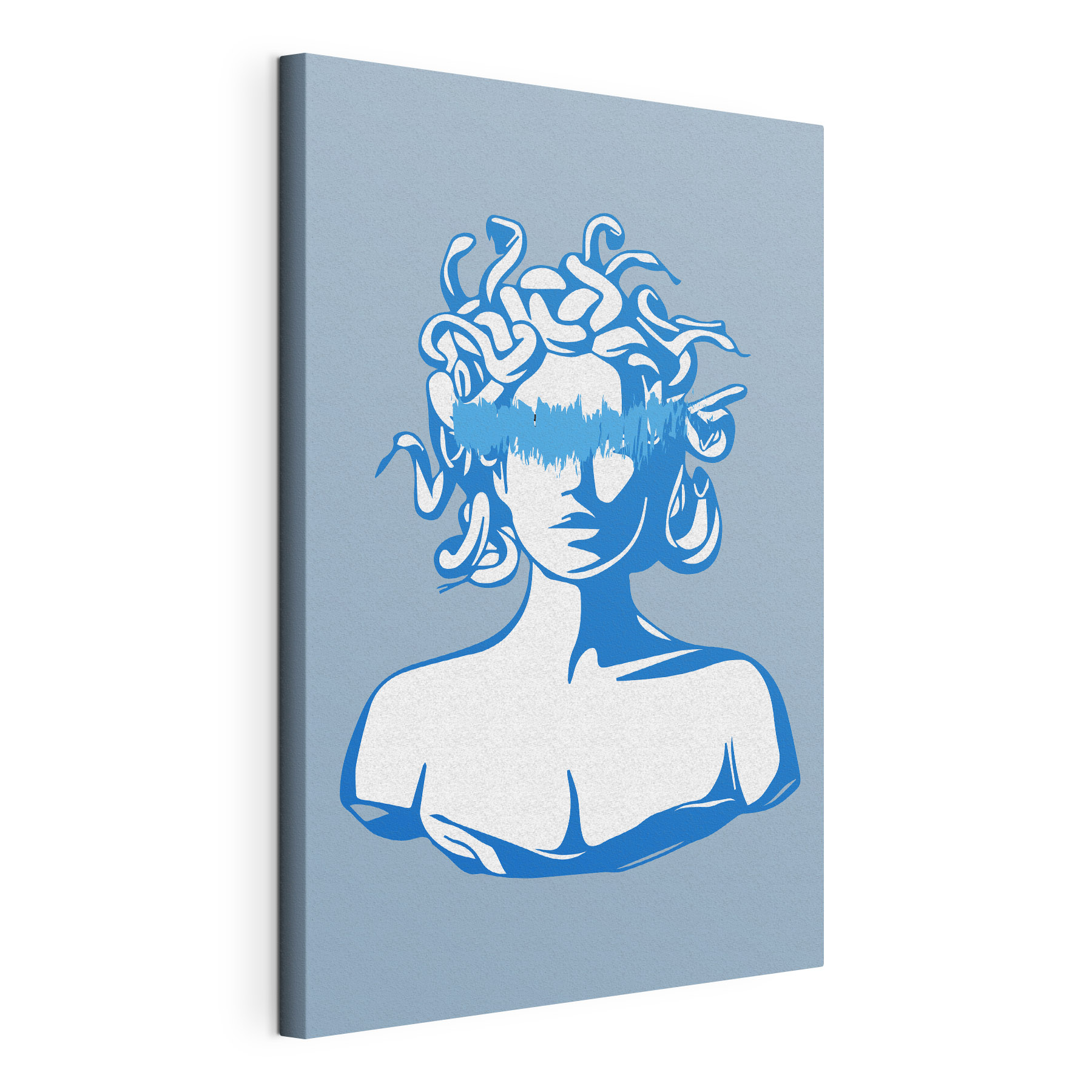 A drawing of a head of a woman with medusa's hair A drawing of a head of a woman with medusa's hair