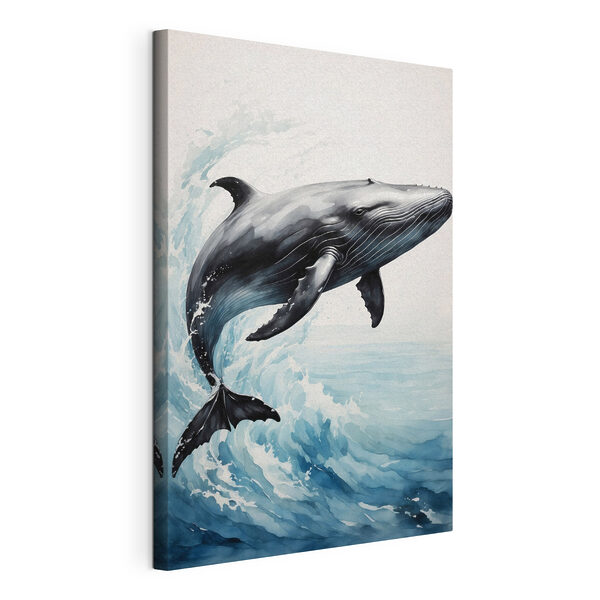 Cuadros Una ballena saltando fuera del agua (SKU: s38588) Cuadros Cuadros Una ballena saltando fuera del agua (SKU: s38588)