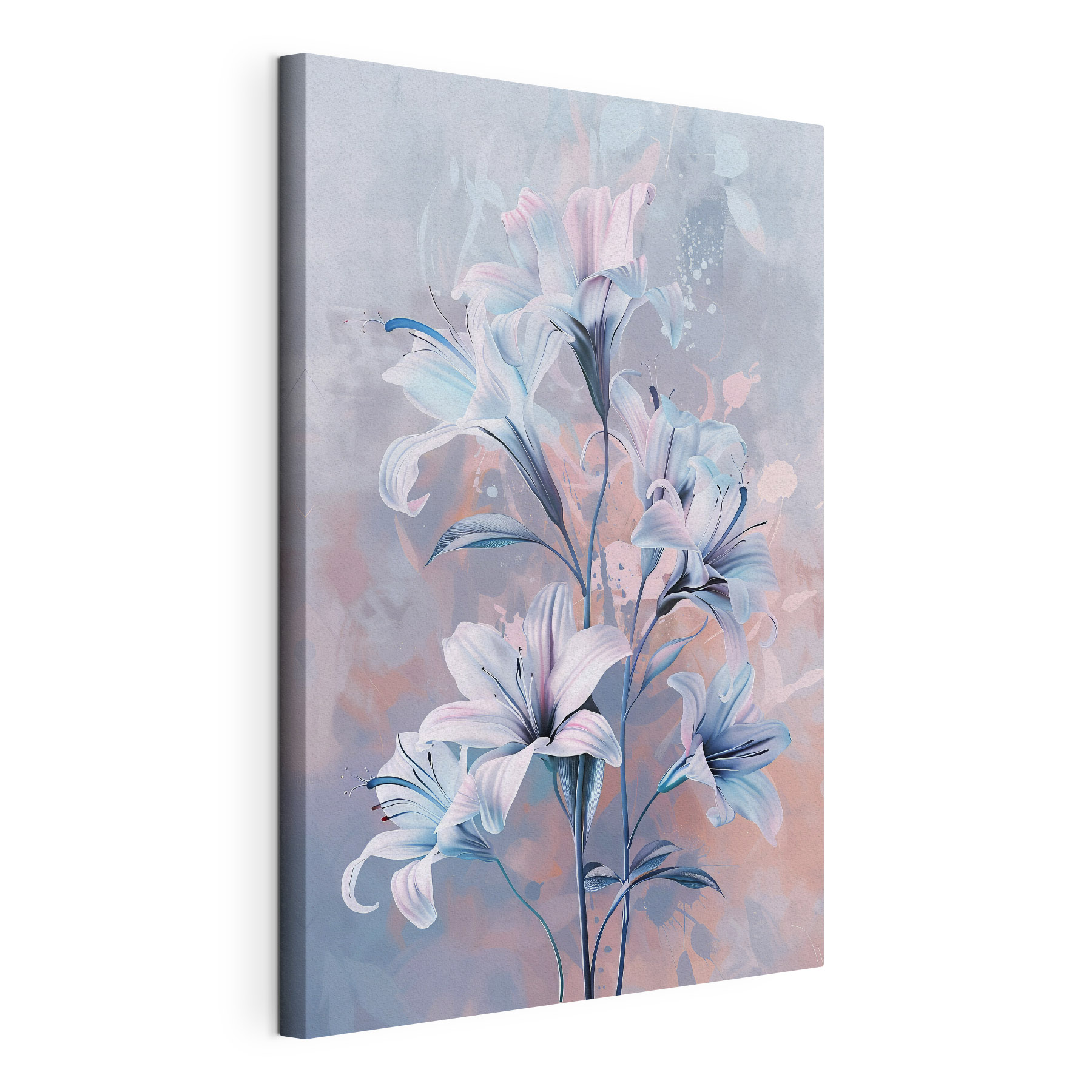 Delicate lilies bloom in soft colors Delicate lilies bloom in soft colors