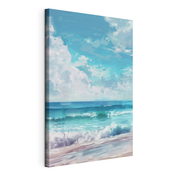 Cuadros Cuadros Una playa con olas y nubes (SKU: s38628)