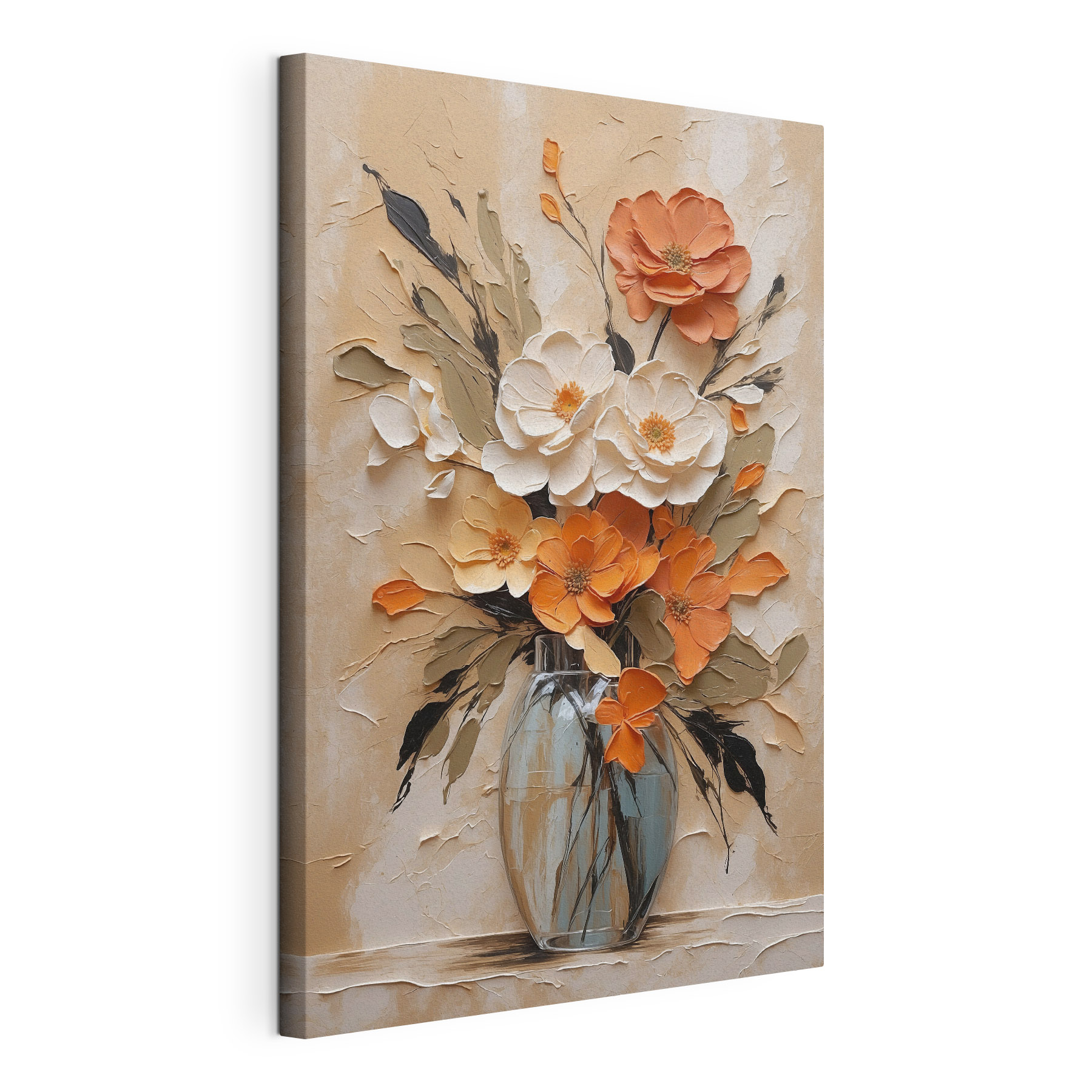 Painting of flowers in a vase Painting of flowers in a vase