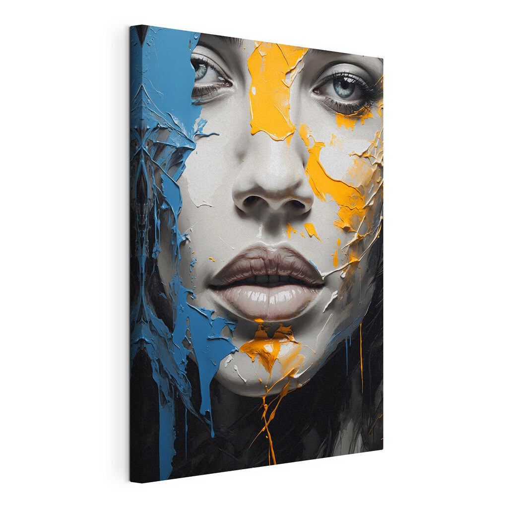 Woman with paint on her face Woman with paint on her face