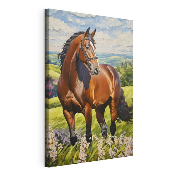 Cuadros Cuadros Un caballo en un prado (SKU: s38727)