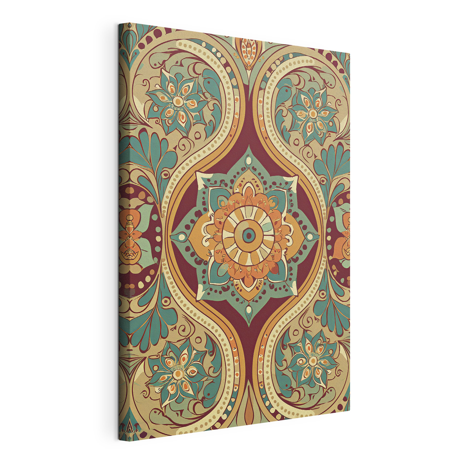 A colorful pattern with flowers A colorful pattern with flowers