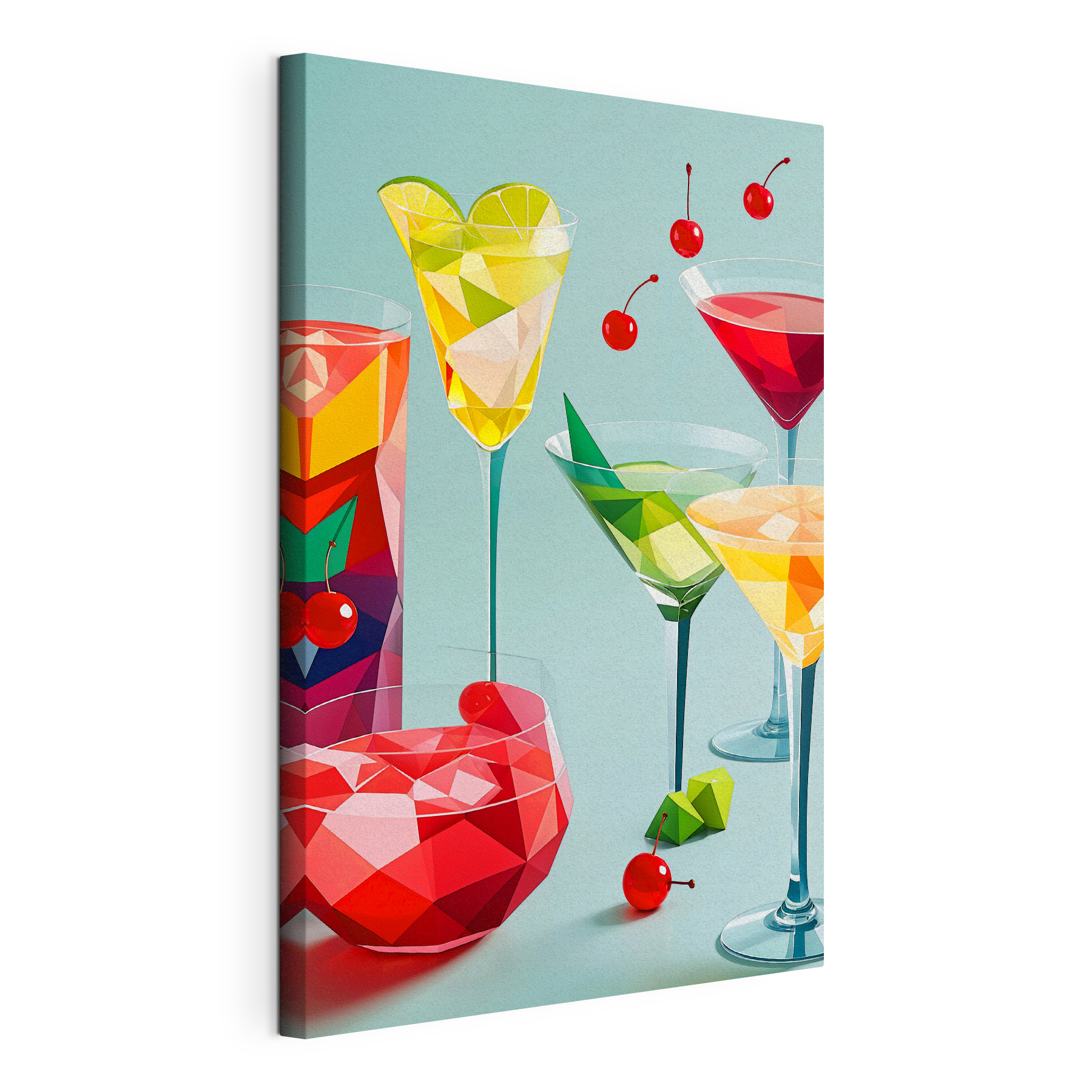 A group of colorful drinks