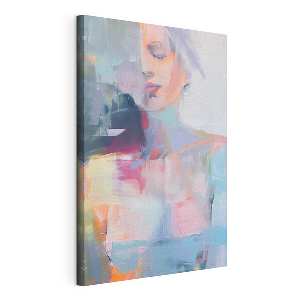 Cuadros El rostro de una mujer pintado con colores vivos (SKU: s38782) Cuadros Cuadros El rostro de una mujer pintado con colores vivos (SKU: s38782)