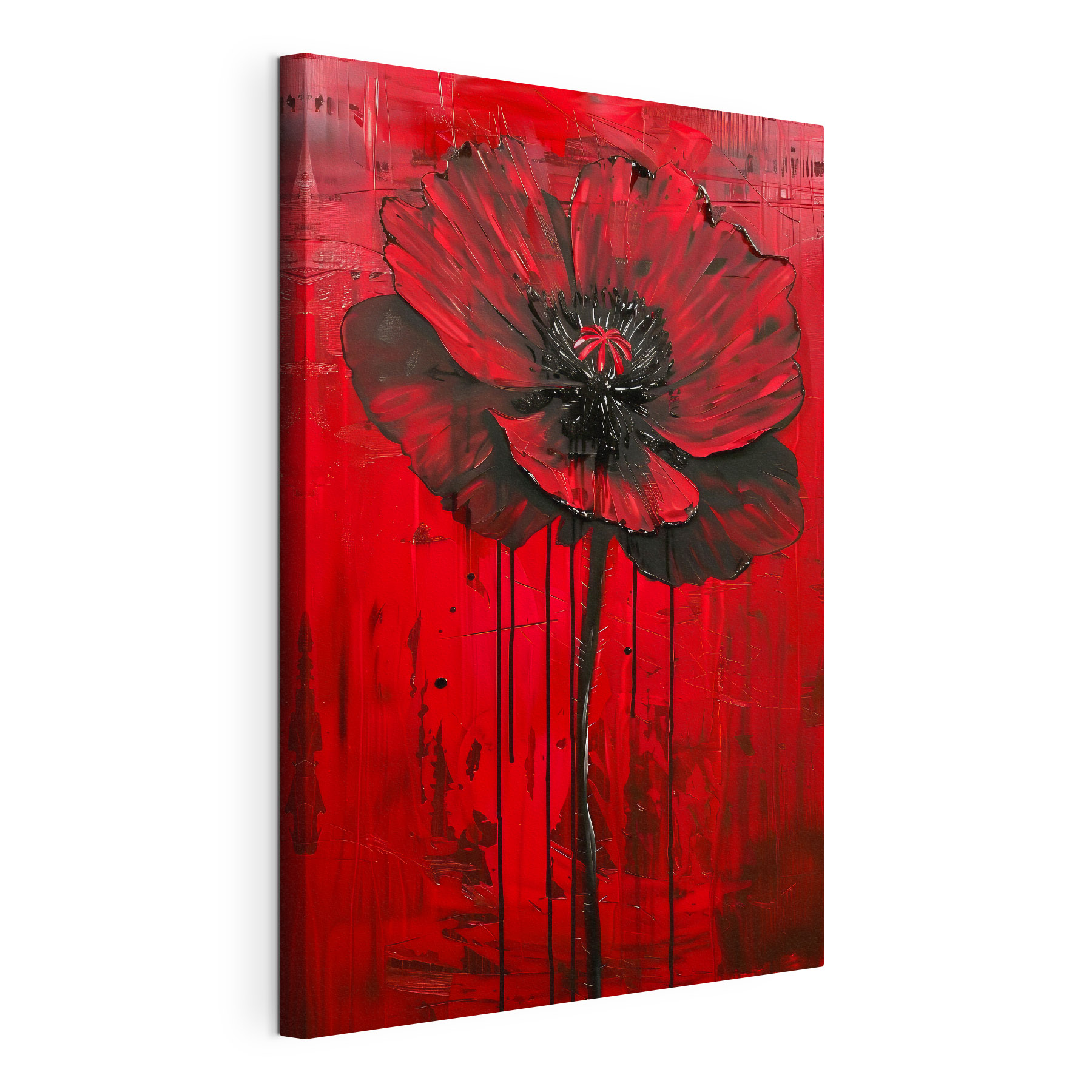 A painting of a flower