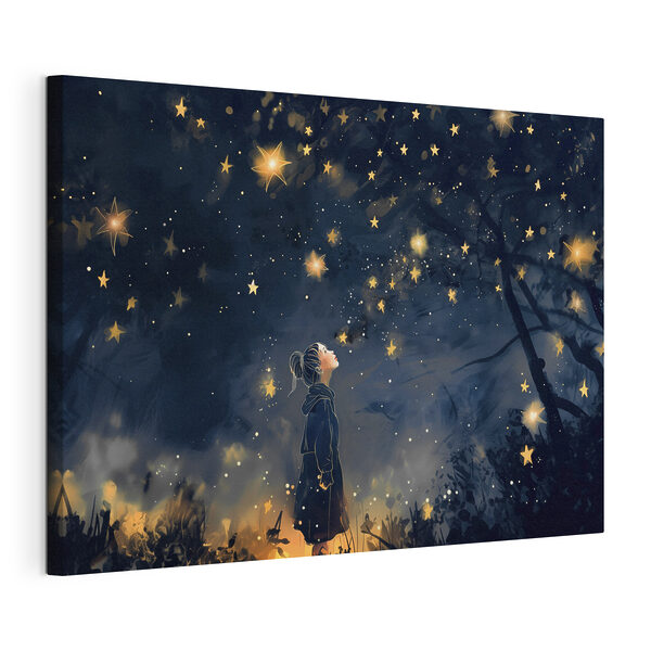 Cuadros Cuadros Una niña que mira las estrellas (SKU: s38800)