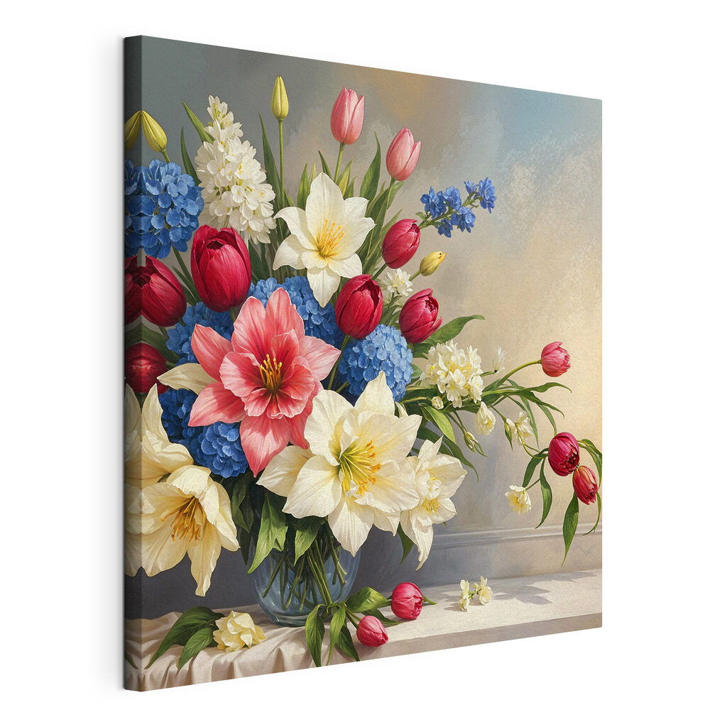 A vase of flowers on a table A vase of flowers on a table