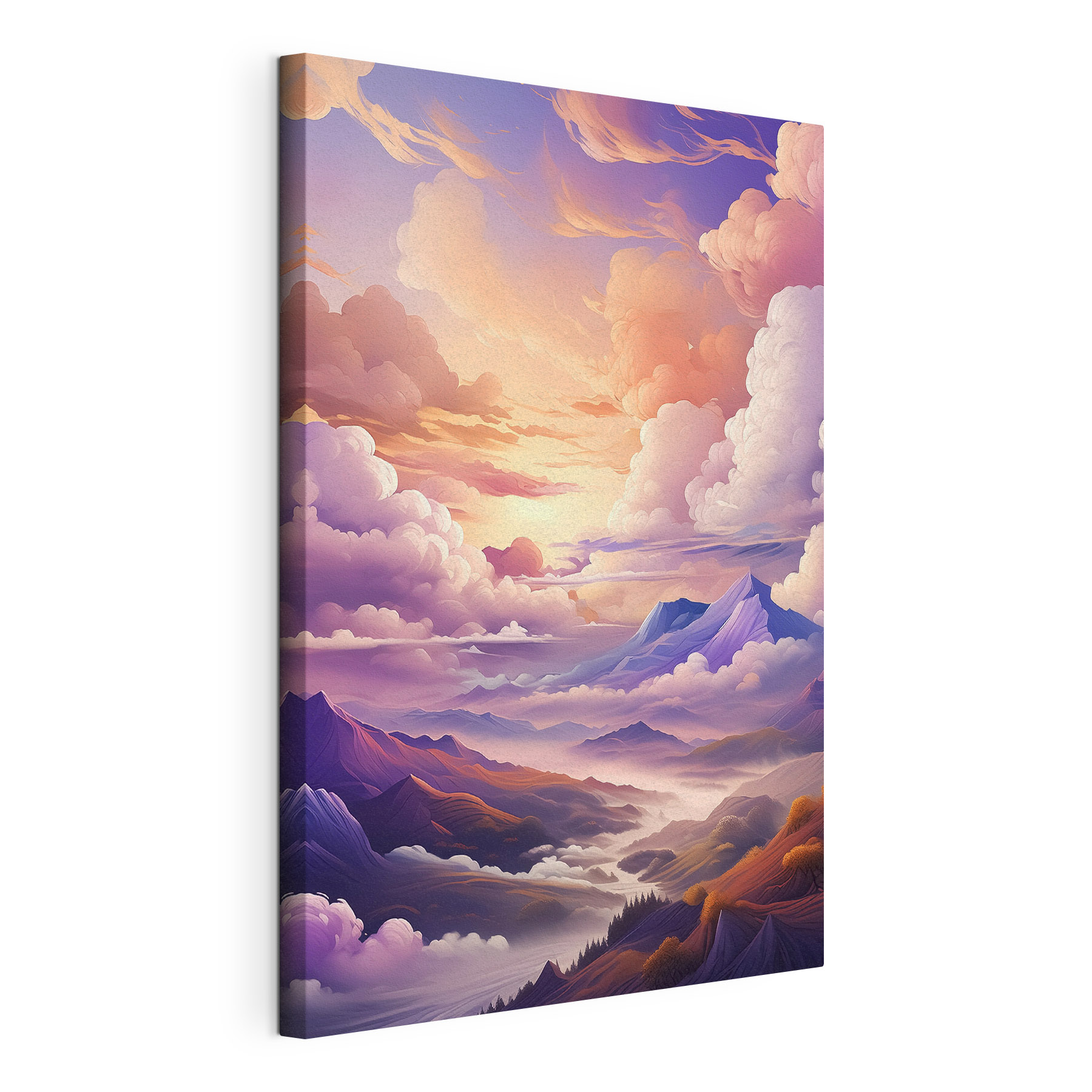 A landscape of mountains and clouds A landscape of mountains and clouds