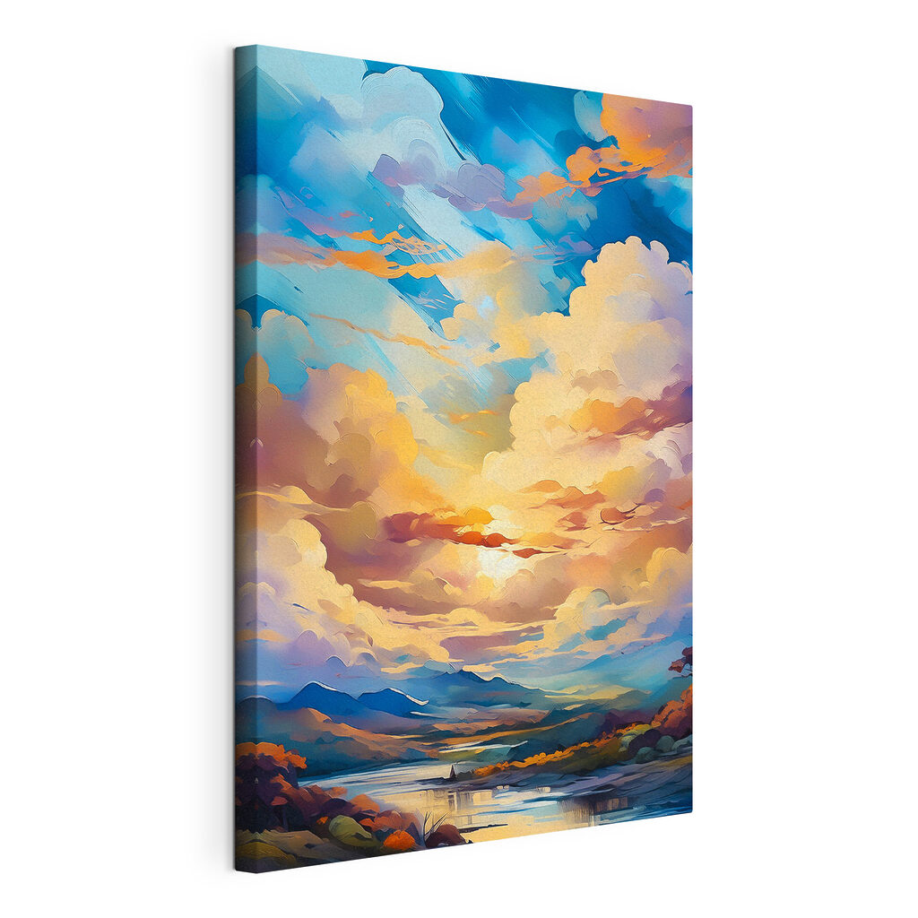 A colorful sky with clouds A colorful sky with clouds