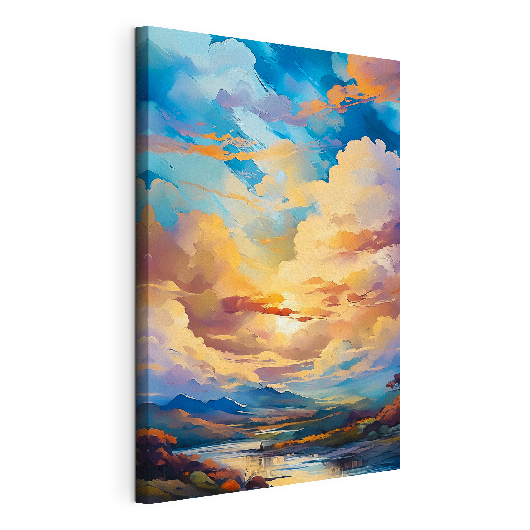 A colorful sky with clouds A colorful sky with clouds