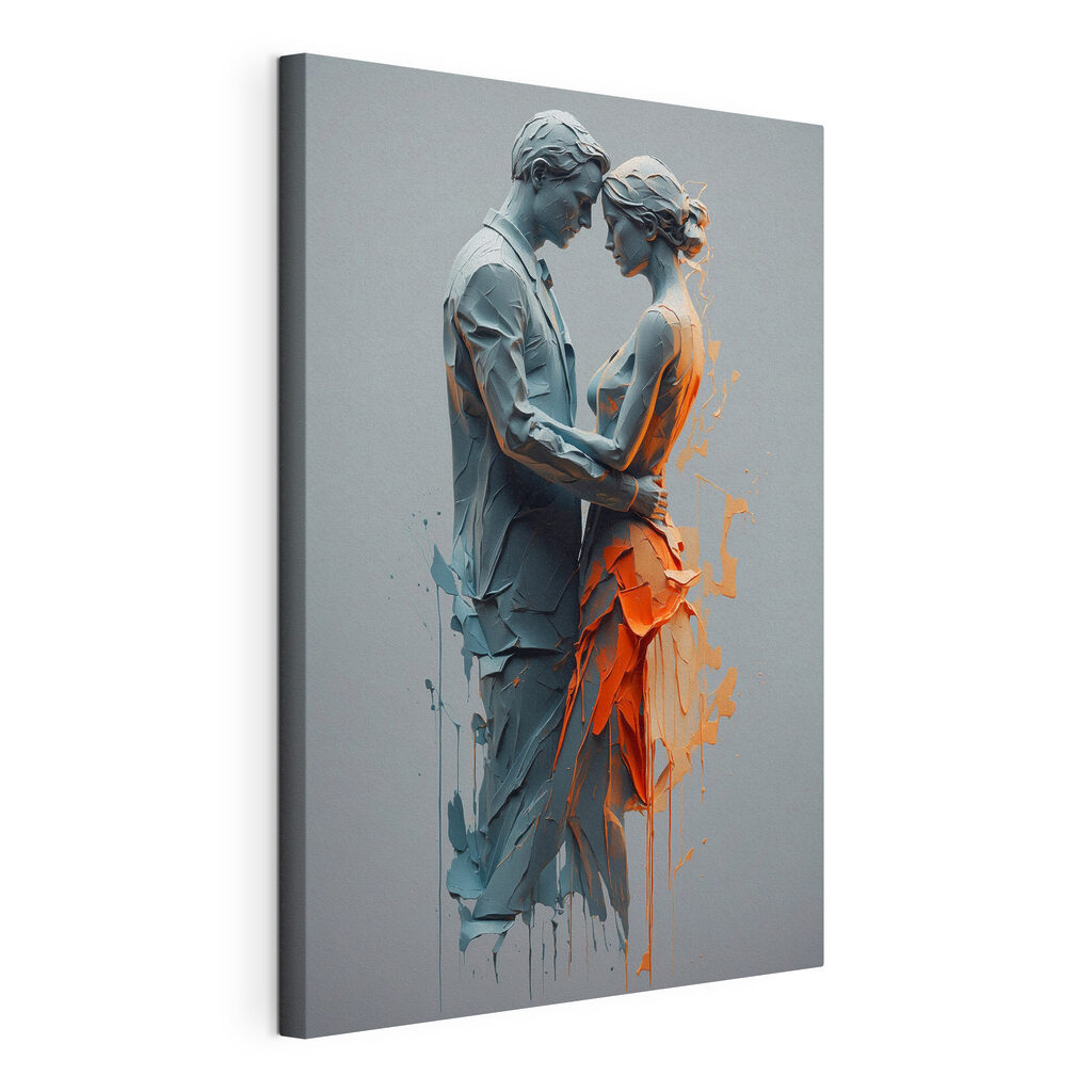 A man and woman painted in paint A man and woman painted in paint