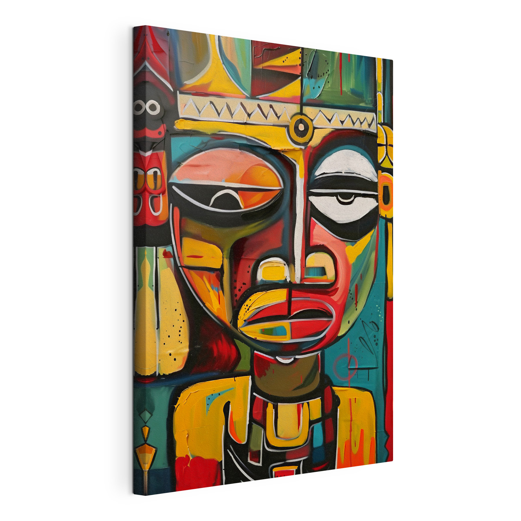 A painting of a man's face A painting of a man's face