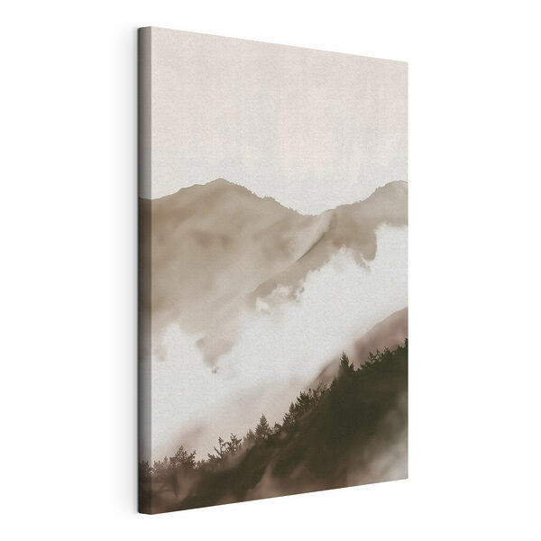 Cuadros Una cordillera cubierta de niebla con árboles (SKU: s38882) Cuadros Cuadros Una cordillera cubierta de niebla con árboles (SKU: s38882)