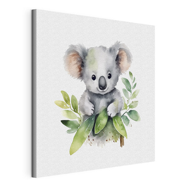 Cuadros Un koala con unas hojas en las manos (SKU: s38919) Cuadros Cuadros Un koala con unas hojas en las manos (SKU: s38919)