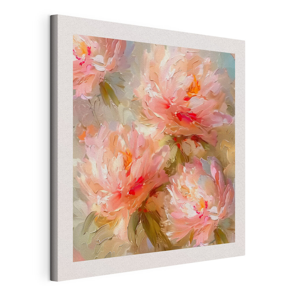 A painting of pink flowers A painting of pink flowers