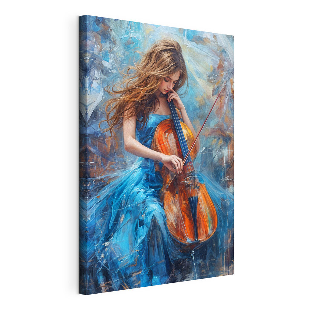A woman playing a cello A woman playing a cello