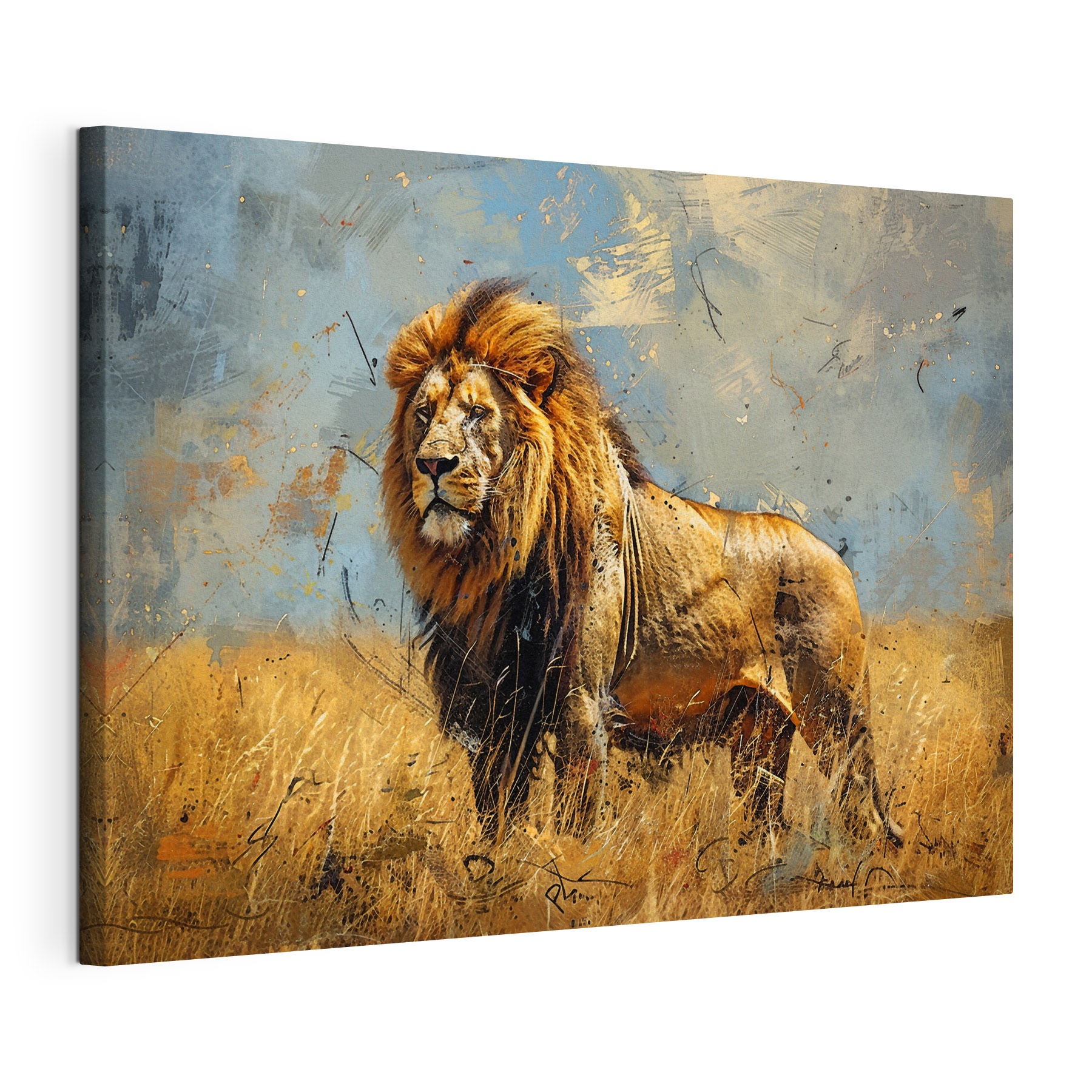 A lion standing in a field A lion standing in a field