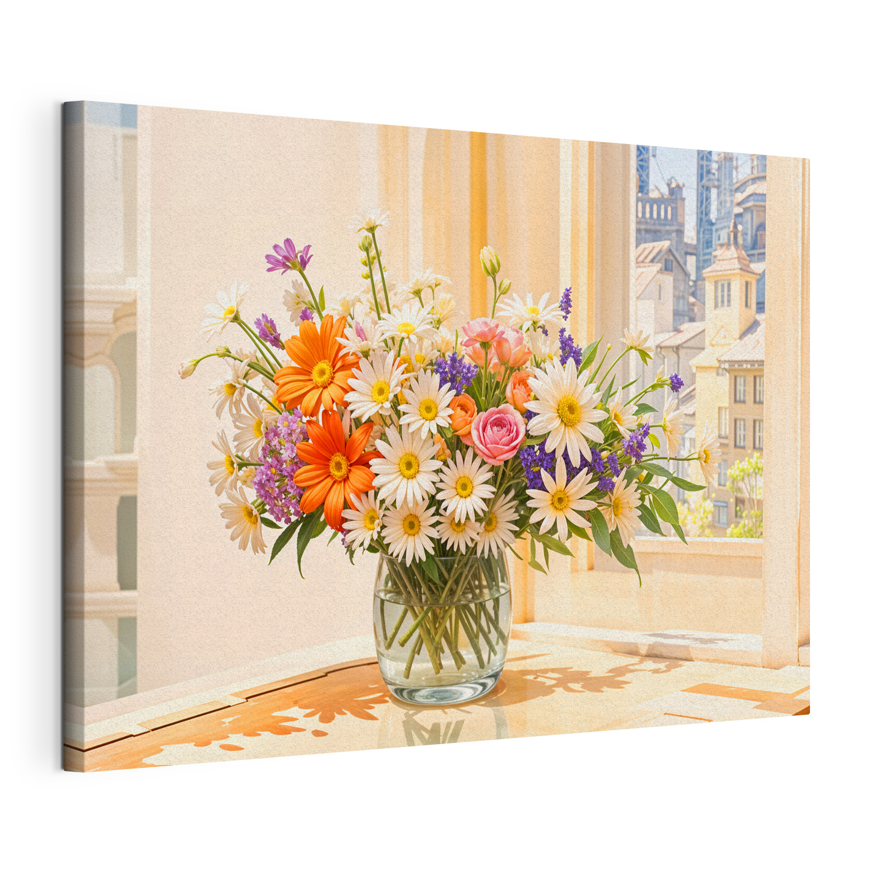 A vase of flowers on a table A vase of flowers on a table