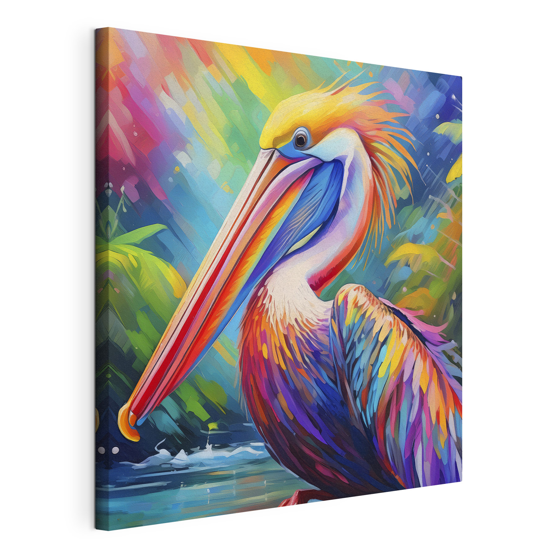 A colorful bird with a long beak