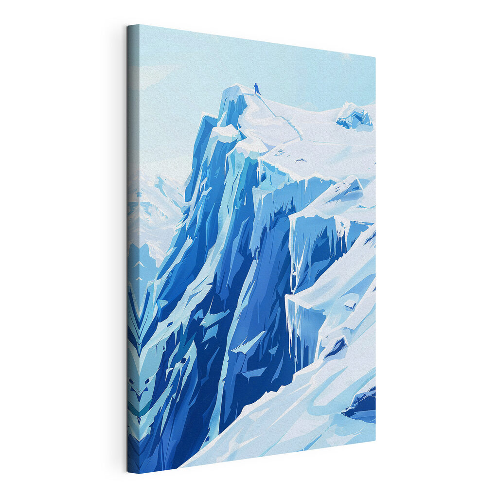 A snow covered mountain with icicles A snow covered mountain with icicles