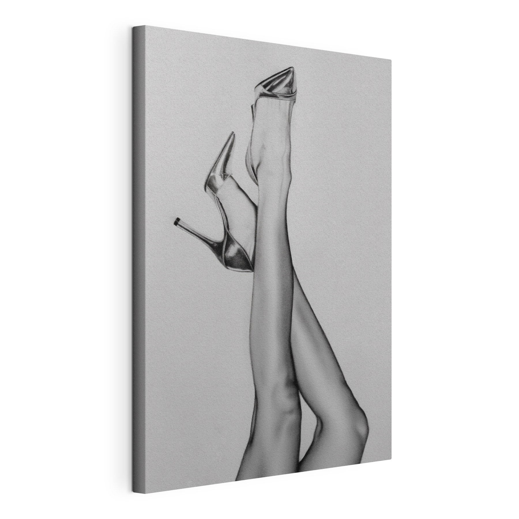 A drawing of a woman's legs and high heels A drawing of a woman's legs and high heels