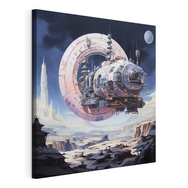 Cuadros Una nave espacial sobrevolando un cañón (SKU: s39115) Cuadros Cuadros Una nave espacial sobrevolando un cañón (SKU: s39115)