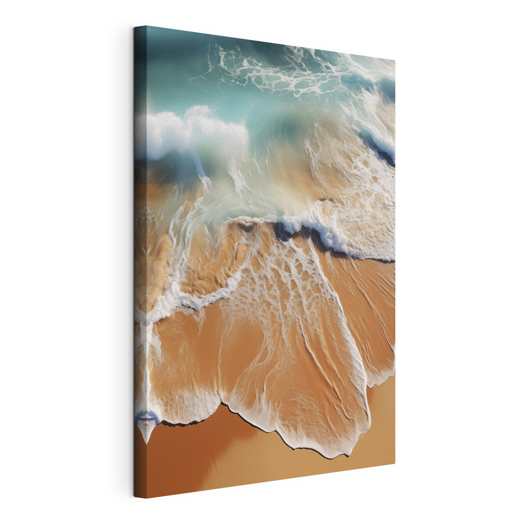 Waves crashing on a beach