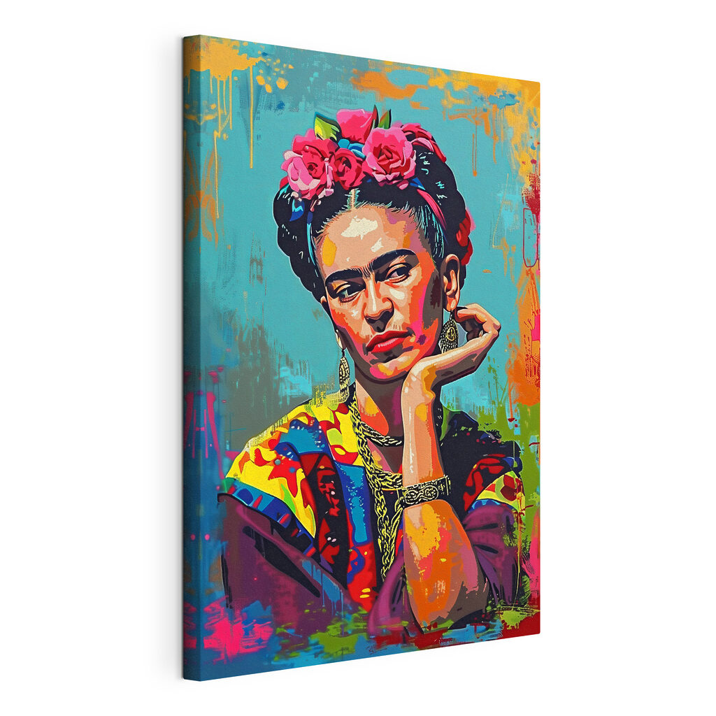 A painting of a woman with flowers in her hair A painting of a woman with flowers in her hair