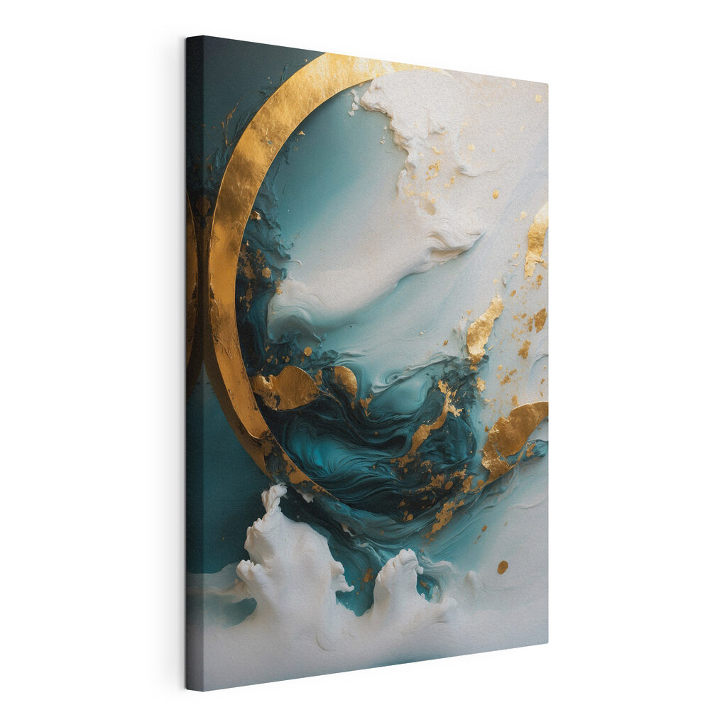 Swirls of turquoise and white harmony Swirls of turquoise and white harmony