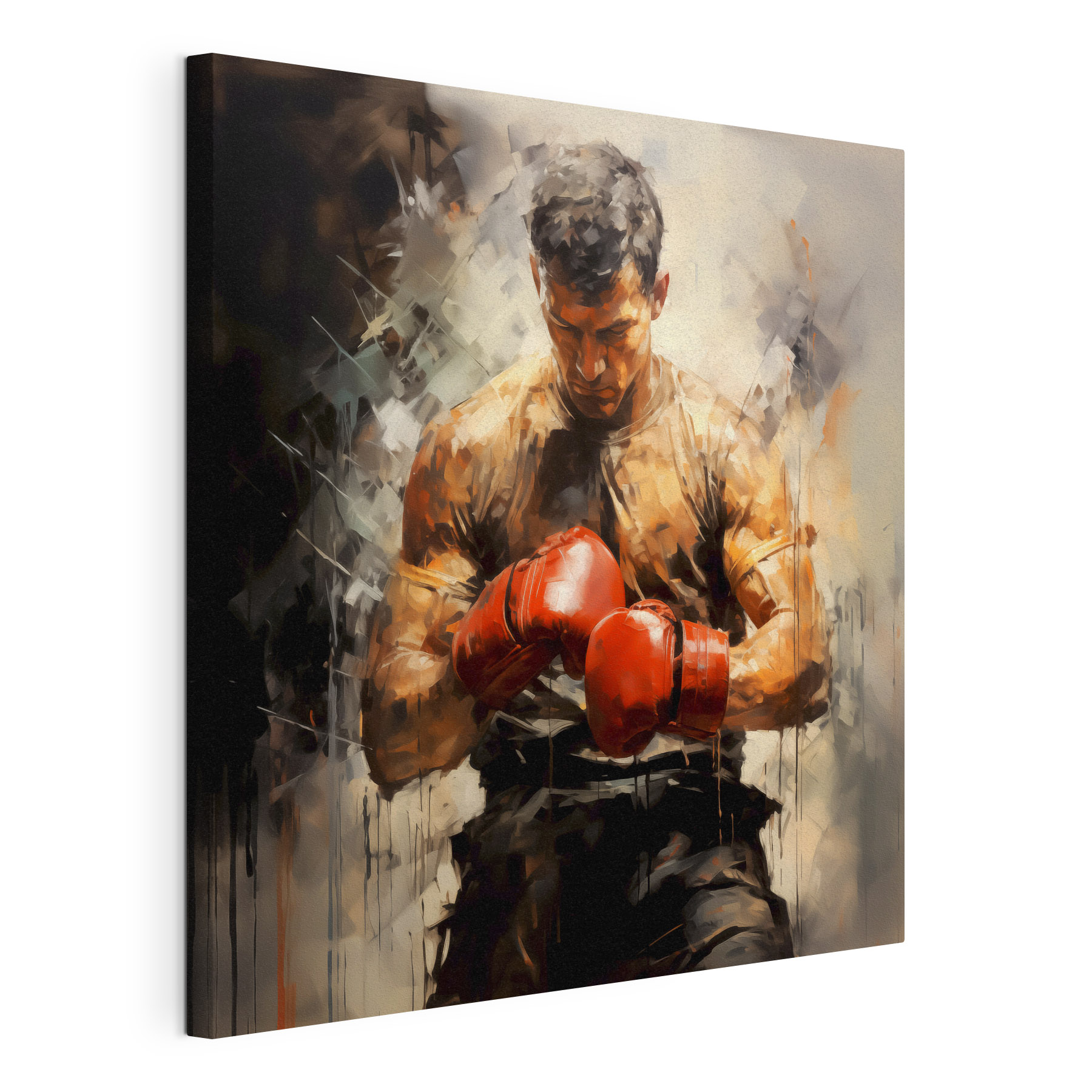 A man wearing boxing gloves