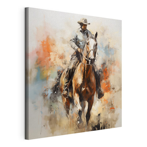 Cuadros Un cuadro en el que aparece un hombre montando a caballo (SKU: s39181) Cuadros Cuadros Un cuadro en el que aparece un hombre montando a caballo (SKU: s39181)