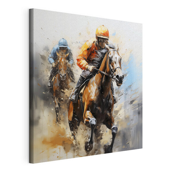 Cuadros Un cuadro en el que aparecen dos personas montando a caballo (SKU: s39190) Cuadros Cuadros Un cuadro en el que aparecen dos personas montando a caballo (SKU: s39190)