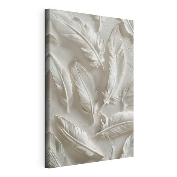 Cuadros Talla de una pluma blanca en una pared (SKU: s39206) Cuadros Cuadros Talla de una pluma blanca en una pared (SKU: s39206)