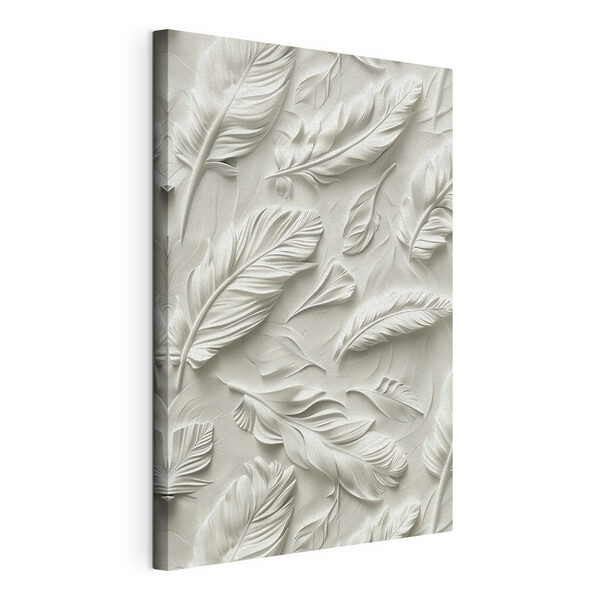 Cuadros Talla de una pluma blanca en una pared (SKU: s39207) Cuadros Cuadros Talla de una pluma blanca en una pared (SKU: s39207)