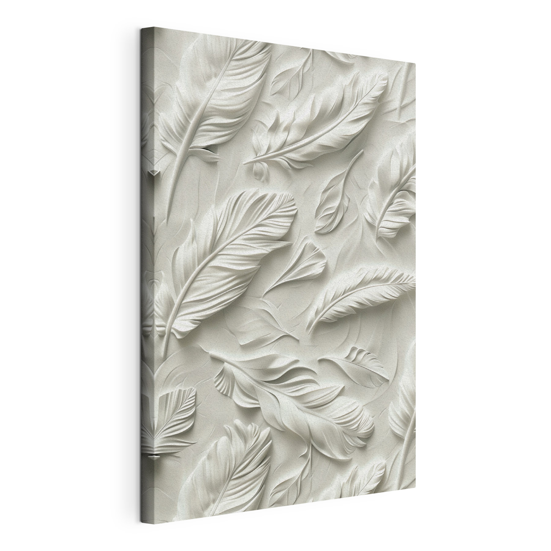 Elegant white feather design pattern