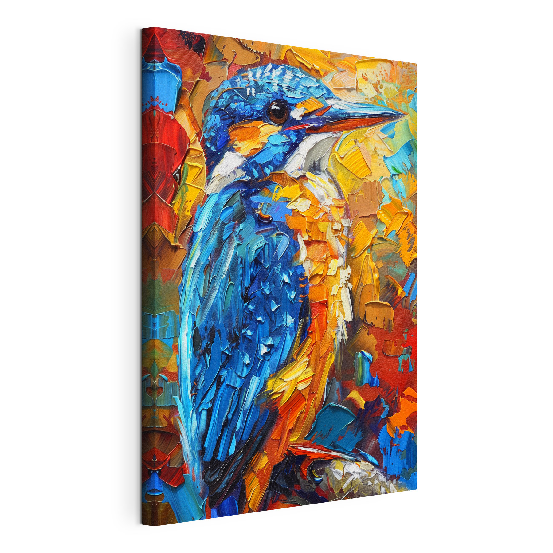 A painting of a bird