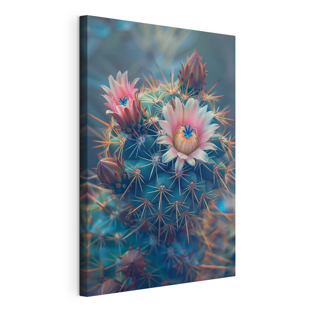 A cactus with pink flowers A cactus with pink flowers