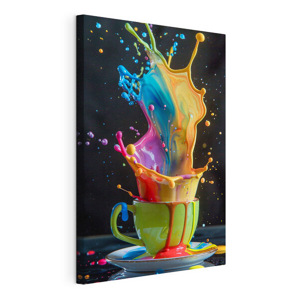 Cuadros Cuadros Líquido de colores salpicando en una taza (SKU: s39219)