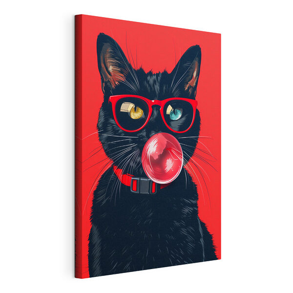 Un gato con gafas de sol y chicle Cuadros Un gato con gafas de sol y chicle