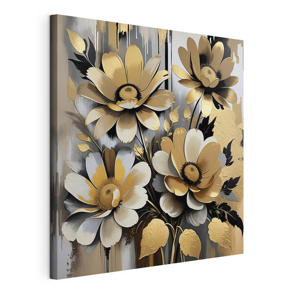 Cuadros Cuadros Un cuadro de flores en una pared (SKU: s39244)