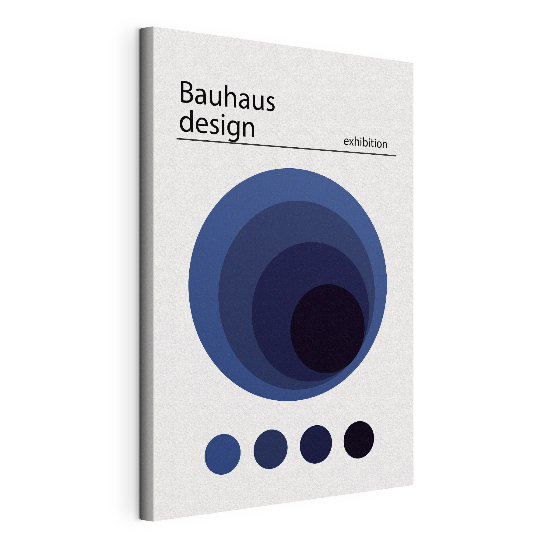 A blue circle with black center