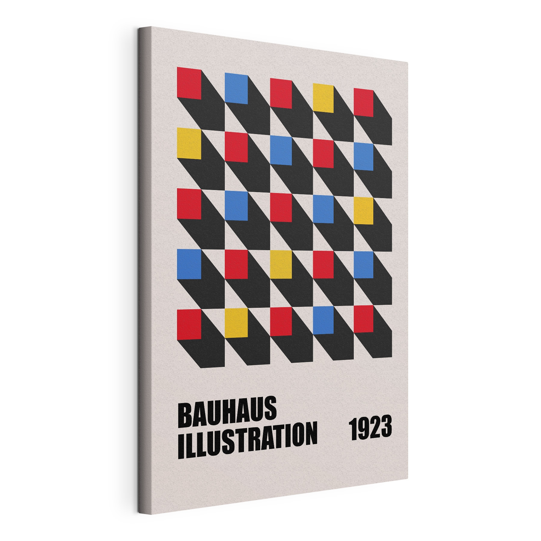 A poster with colorful squares