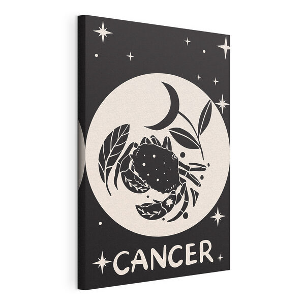 Cuadros Un dibujo en blanco y negro de un cangrejo y una planta (SKU: s39289) Cuadros Cuadros Un dibujo en blanco y negro de un cangrejo y una planta (SKU: s39289)