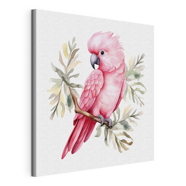 Cuadros Un pájaro rosa en una rama (SKU: s39334) Cuadros Cuadros Un pájaro rosa en una rama (SKU: s39334)