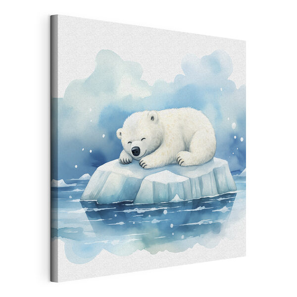 Cuadros Un oso polar tumbado sobre un iceberg en el agua (SKU: s39335) Cuadros Cuadros Un oso polar tumbado sobre un iceberg en el agua (SKU: s39335)