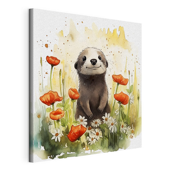 Cuadros Una acuarela de un animal en un campo de flores (SKU: s39337) Cuadros Cuadros Una acuarela de un animal en un campo de flores (SKU: s39337)